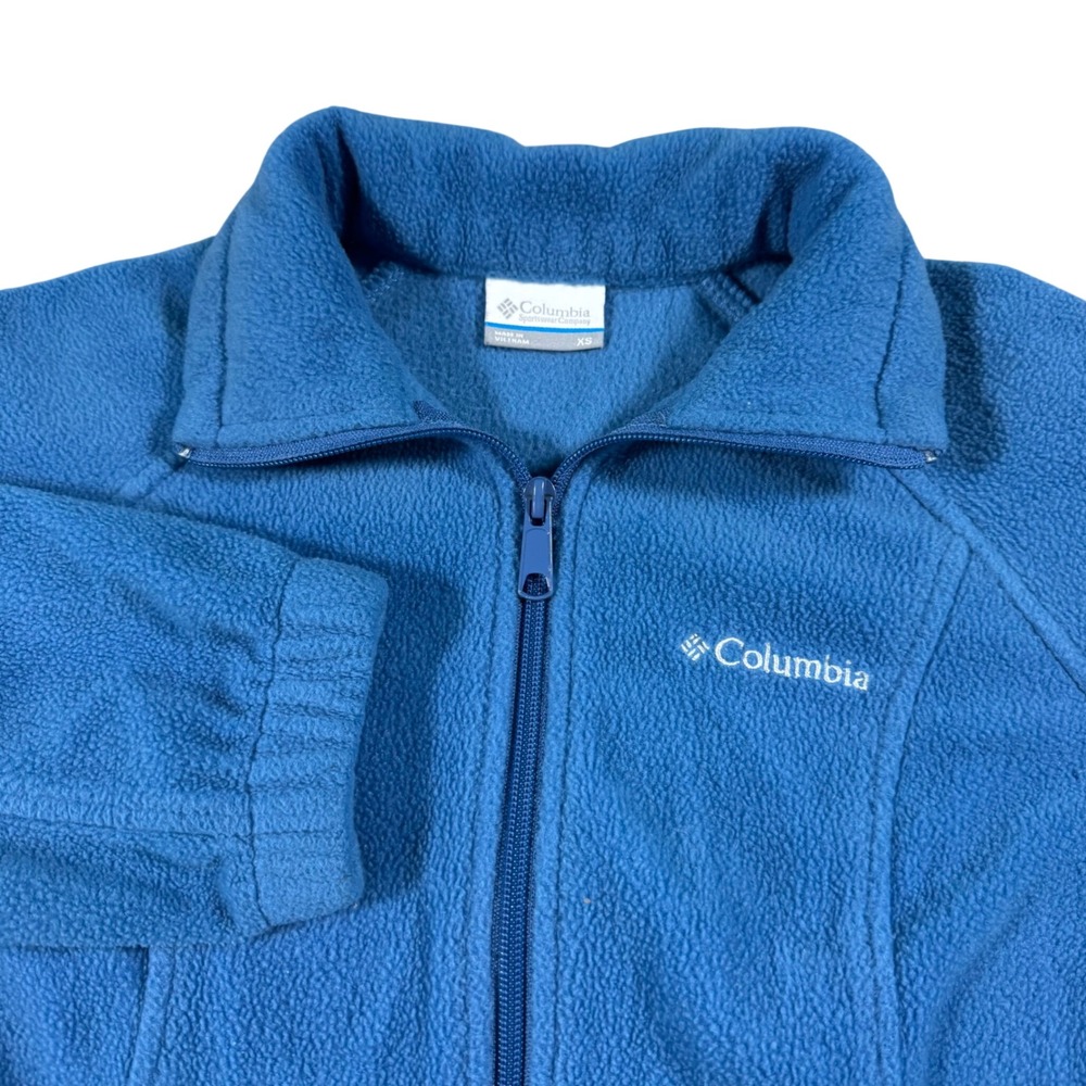 Columbia Benton Springs Fleece Jacket Womens XS Blue Full Zip Outdoor Layer